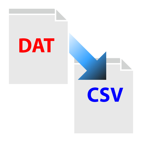 Convert dat file to csv