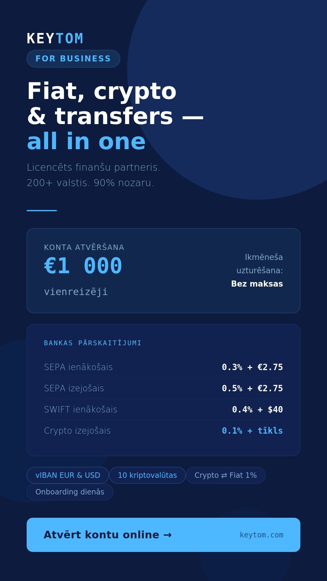 Keytom — Borderless Financial App
